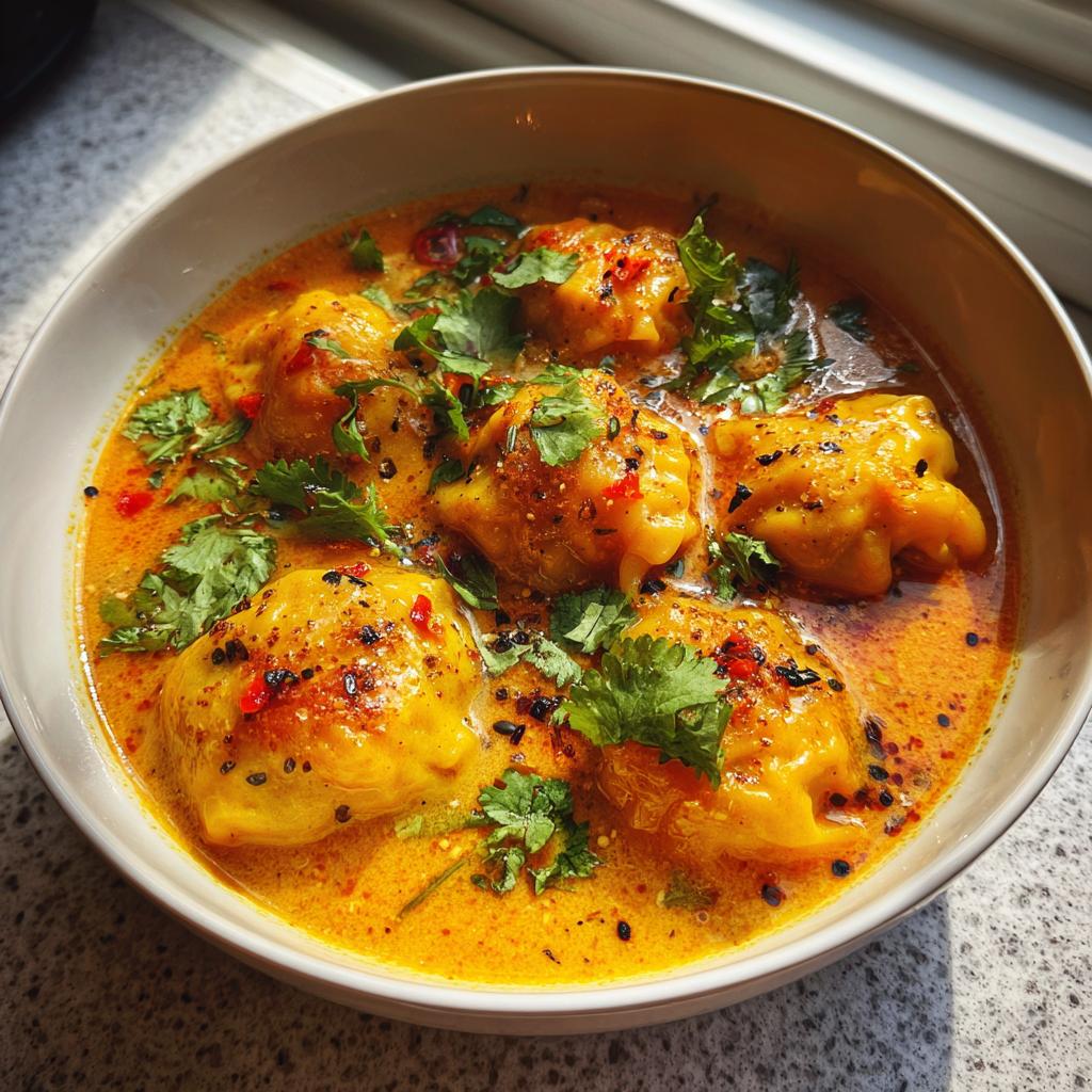 TAJSKA ZUPA Z CZERWONYMI PIEROŻKAMI CURRY I MLEKIEM KOKOSOWYM 🍜🥥 To aromatyczna i rozgrzewająca zupa, idealna na chłodne dni - detail 3