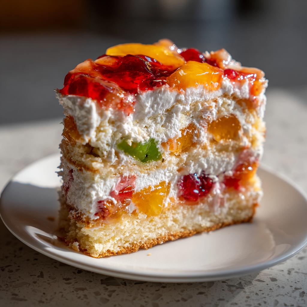 Tort owocowy z galaretką i kremem śmietankowym – idealny na każdą okazję! - detail 2
