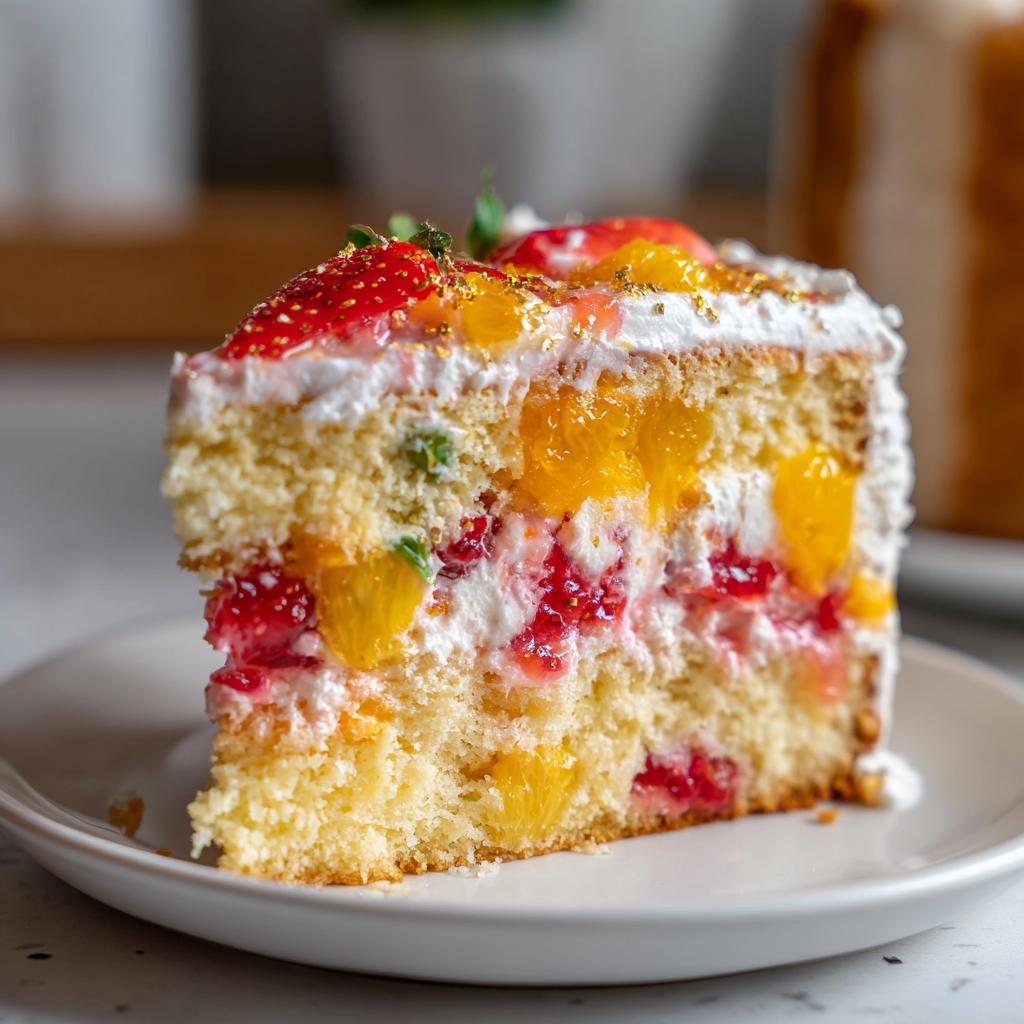 Tort owocowy z galaretką i kremem śmietankowym – idealny na każdą okazję! - detail 3