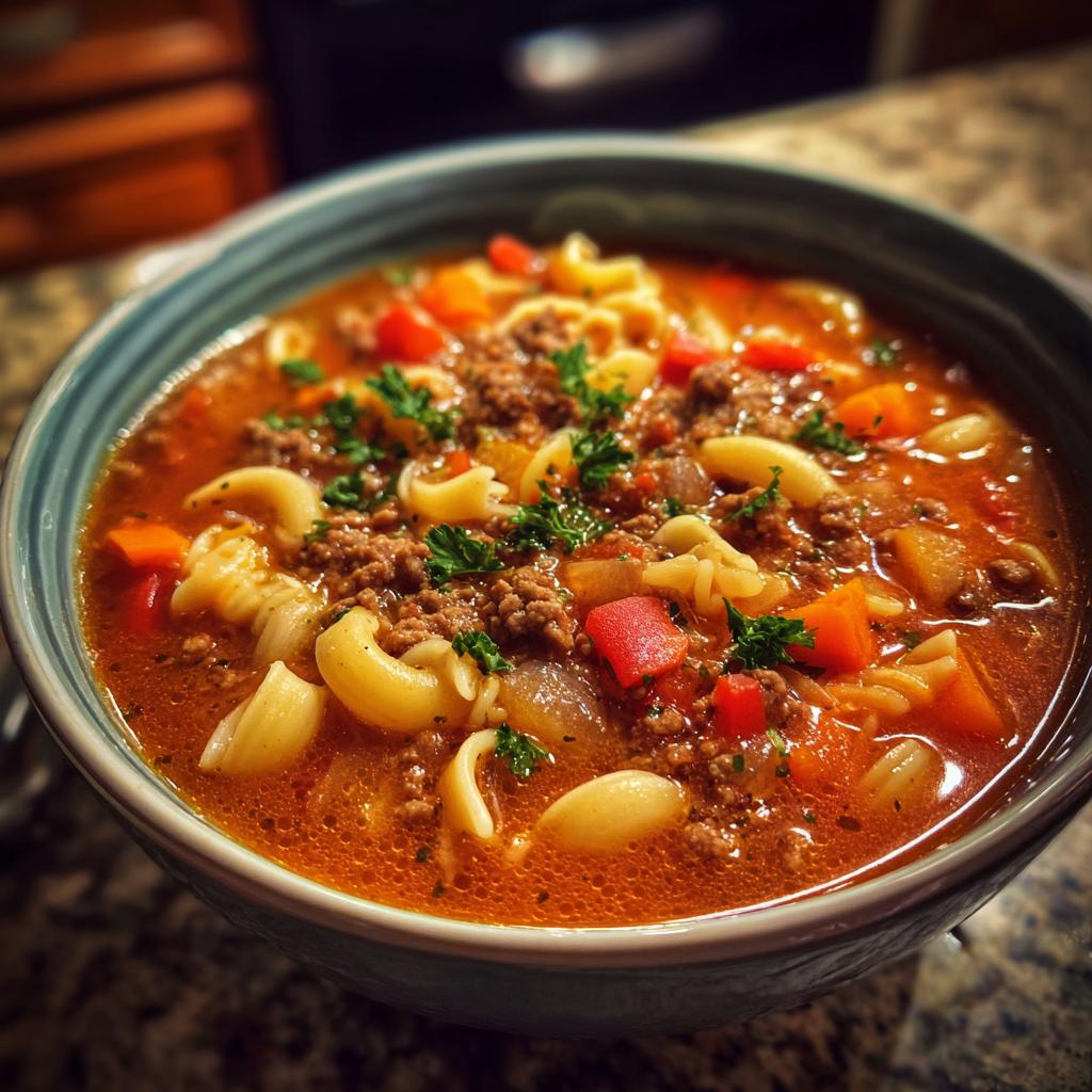 Zupa Hamburgerowa z Makaronem - detail 2