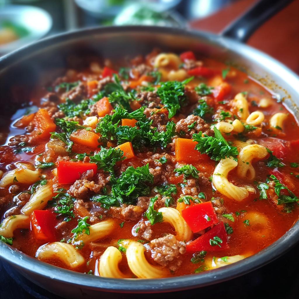 Zupa Hamburgerowa z Makaronem - detail 3